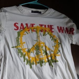 Save the war peace logo tshirt